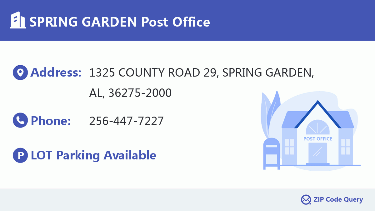 Post Office:SPRING GARDEN